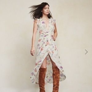 Reformation “Charlene” Floral Wrap Dress